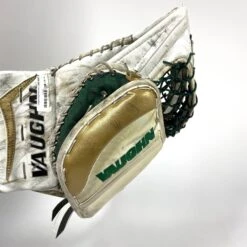 Vaughn V7 XF Carbon - Used Pro Stock Goalie Glove (White/Green/Gold) -Bauer Store Photo2023 04 26 65344PM