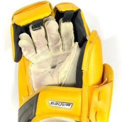 Bauer Vapor 2X Pro - Used Pro Stock Goalie Blocker (Black/Green/Yellow) -Bauer Store Photo2023 04 27 22828PM