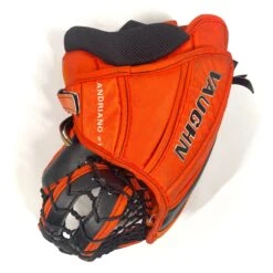 Vaughn Velocity V9 - Used Pro Stock Goalie Glove (Orange/Black/White) -Bauer Store Photo2023 05 02 41412PM