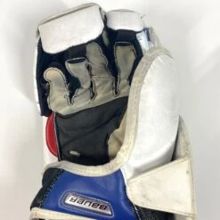 Bauer Supreme 2S Pro - Used Pro Stock Goalie Blocker (White/Red/Blue) -Bauer Store Photo2023 05 02 50133PM