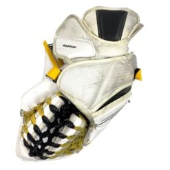 Bauer Vapor HyperLite - Used Pro Stock Goalie Glove (White/Yellow/Black) -Bauer Store Photo2023 05 03 31909PM