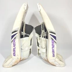 Bauer Supreme 2S Pro - Used Pro Stock Goalie Pads - Full Set (White/Purple/Black) 14 Bauer Supreme 2S Pro - Used Pro Stock Goalie Pads - Full Set (White/Purple/Black) -Bauer Store Photo2023 05 04 125350PM