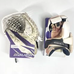 Bauer Supreme 2S Pro - Used Pro Stock Goalie Pads - Full Set (White/Purple/Black) 18 Bauer Supreme 2S Pro - Used Pro Stock Goalie Pads - Full Set (White/Purple/Black) -Bauer Store Photo2023 05 04 125740PM