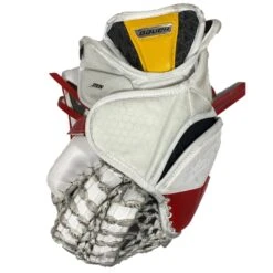 Bauer Supreme 2S Pro - Used Pro Stock Goalie Glove (White/Red/Yellow) -Bauer Store Photo2023 05 04 40152PM