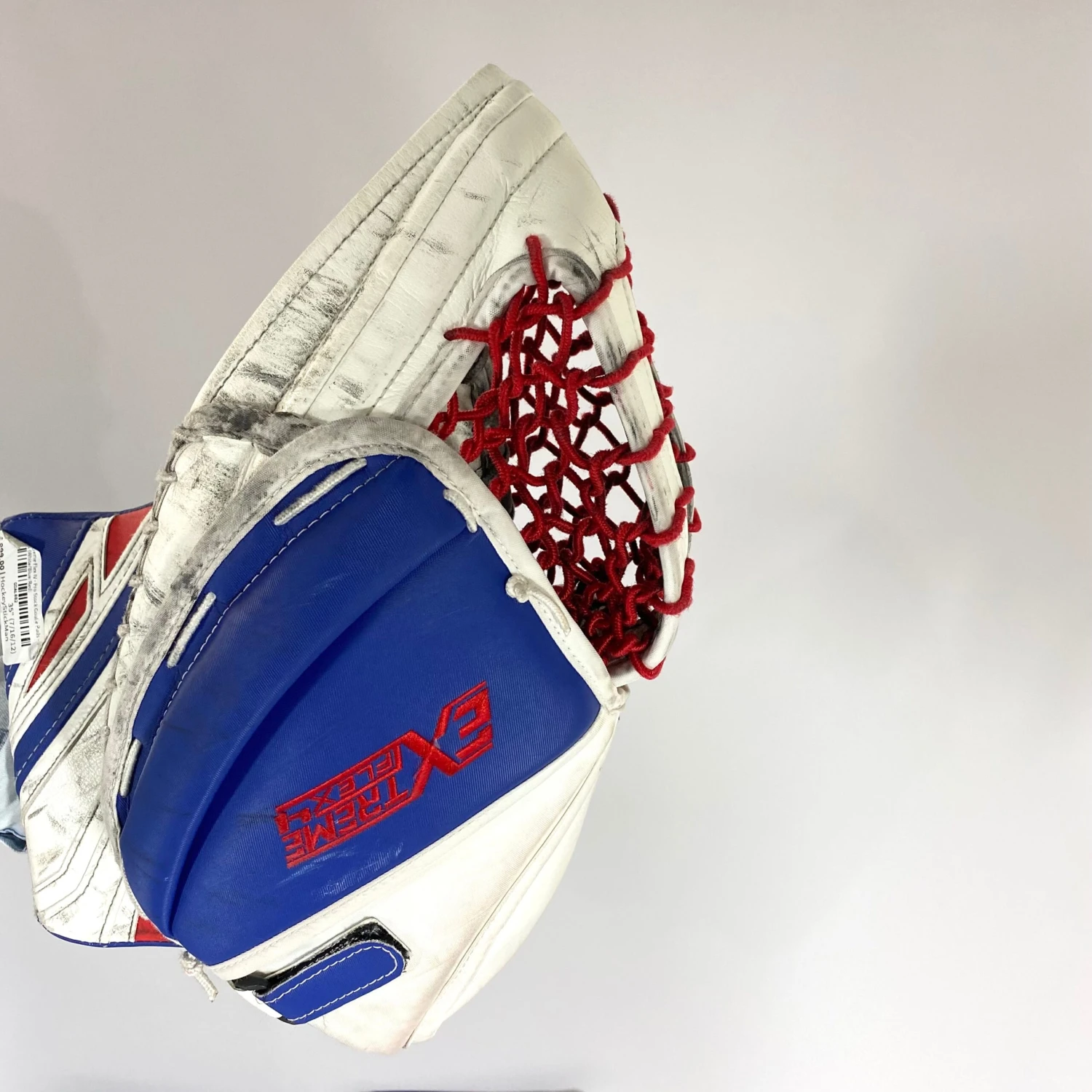 CCM Extreme Flex IV - Used Pro Stock Goalie Pads - Full Set (White/Blue/Red) 11 CCM Extreme Flex IV - Used Pro Stock Goalie Pads - Full Set (White/Blue/Red) - Image 11