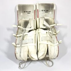 CCM Extreme Flex III - Used Pro Stock Goalie Pads - Full Set (White/Blue/Red) -Bauer Store Photo2023 05 05 22014PM