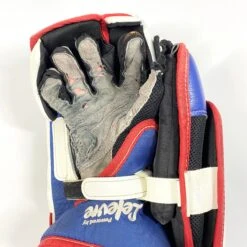 CCM Extreme Flex III - Used Pro Stock Goalie Pads - Full Set (White/Blue/Red) -Bauer Store Photo2023 05 05 22623PM