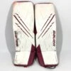 Bauer Vapor Hyperlite - Used Pro Stock Senior Goalie Pads (Maroon/White)