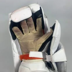 Used Bauer Vapor Hyperlite - Pro Stock Goalie Blocker (Navy/Orange) -Bauer Store Photo2023 06 06 51905PM