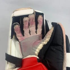 CCM Extreme Flex 6 - Used NHL Pro Stock Goalie Blocker (Red/Yellow) -Bauer Store Photo2023 06 06 70318PM