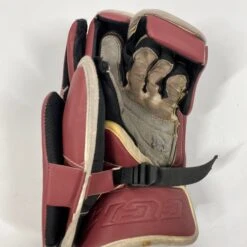 CCM Extreme Flex 5 - Used Full Right Pro Stock Goalie Blocker (Maroon) -Bauer Store Photo2023 06 07 42335PM