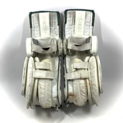 CCM Extreme Flex 5 - Used Pro Stock Goalie Pads (White/Green) 8 CCM Extreme Flex 5 - Used Pro Stock Goalie Pads (White/Green) -Bauer Store Photo2023 06 12 61748PM