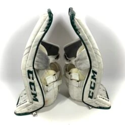 CCM Extreme Flex 5 - Used Pro Stock Goalie Pads (White/Green) 9 CCM Extreme Flex 5 - Used Pro Stock Goalie Pads (White/Green) -Bauer Store Photo2023 06 12 61827PM