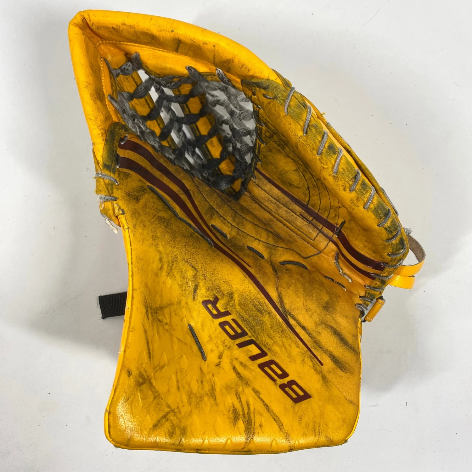 Bauer Vapor 2X Pro - Used Pro Stock Goalie Glove - (Yellow) 1 Bauer Vapor 2X Pro - Used Pro Stock Goalie Glove - (Yellow)