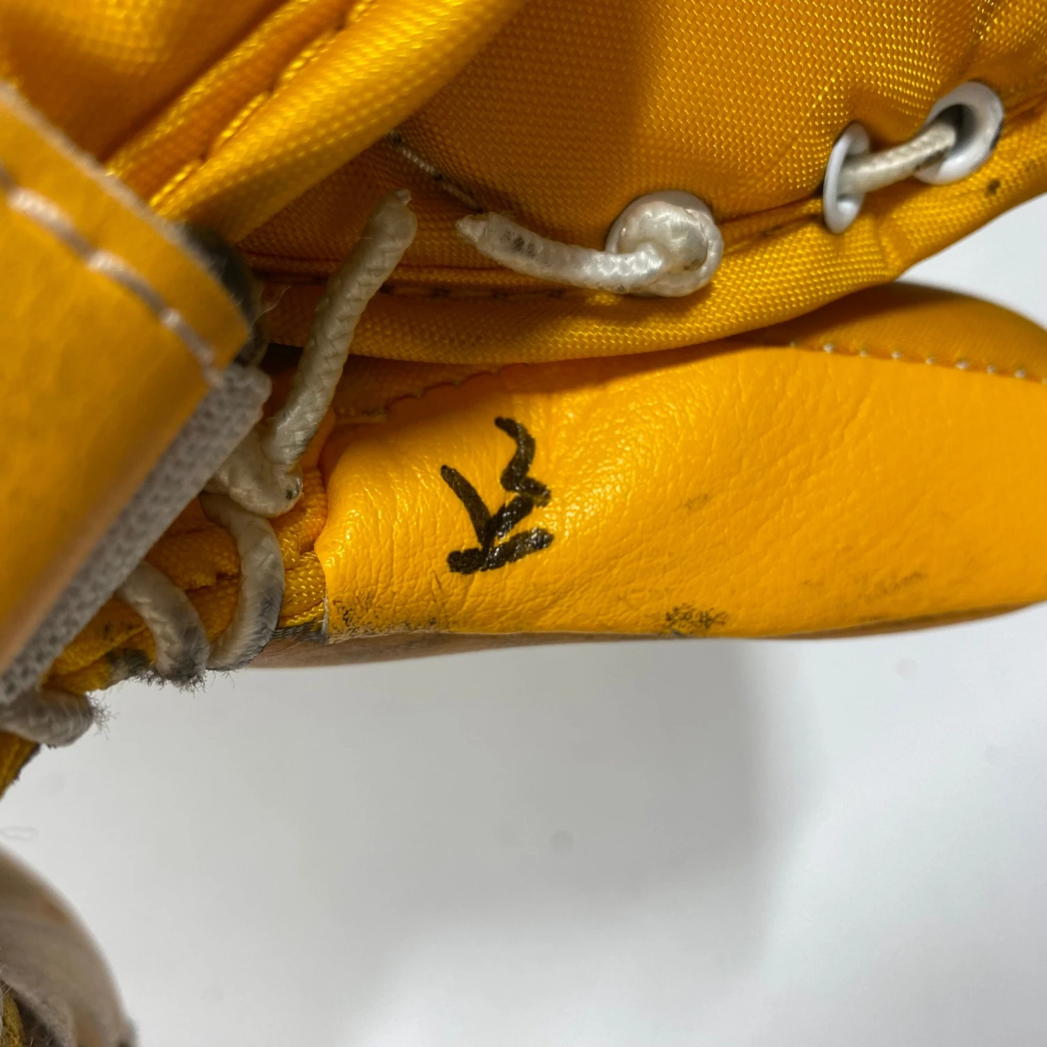 Bauer Vapor 2X Pro - Used Pro Stock Goalie Glove - (Yellow) 5 Bauer Vapor 2X Pro - Used Pro Stock Goalie Glove - (Yellow) - Image 5