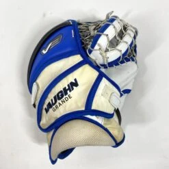 Vaughn Velocity V9 - Used Pro Stock Goalie Glove - (White/Purple/Blue) -Bauer Store Photo2023 06 14 31033PM