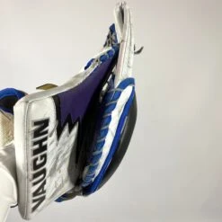 Vaughn Velocity V9 - Used Pro Stock Goalie Glove - (White/Purple/Blue) -Bauer Store Photo2023 06 14 31054PM