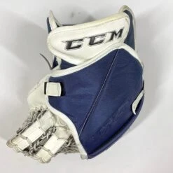 CCM Extreme Flex 5 - Used Pro Stock Goalie Glove (White/Gold/Navy) -Bauer Store Photo2023 06 15 25431PM