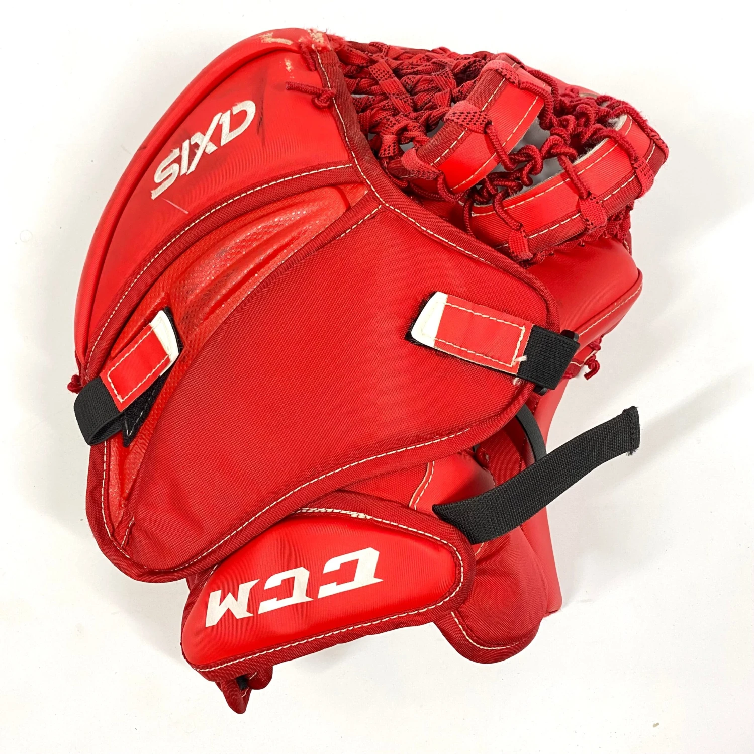 CCM AXIS - Used Pro Stock Goalie Glove (Red/White) 2 CCM AXIS - Used Pro Stock Goalie Glove (Red/White) - Image 2