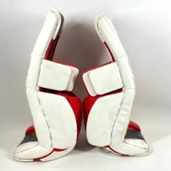CCM Extreme Flex 5 - Used Pro Stock Senior Goalie Full Set - Full Right (White/Black/Red/Yellow) -Bauer Store Photo2023 07 28 100942AM