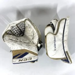 CCM Premier II - NCAA Pro Stock Full Goalie Set (White/Gold/Blue) -Bauer Store Photo2023 08 16 121527PM